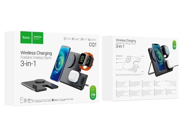 Cargador inalámbrico - CQ1 Geek - folding 3-in-1 magnetico